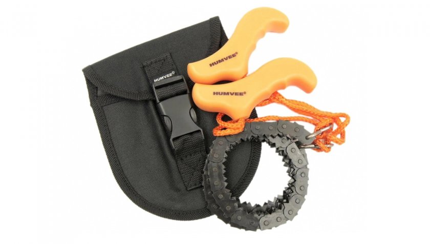 Humvee Chain Humvee pocket chain saw with sheath | Balistas.com
