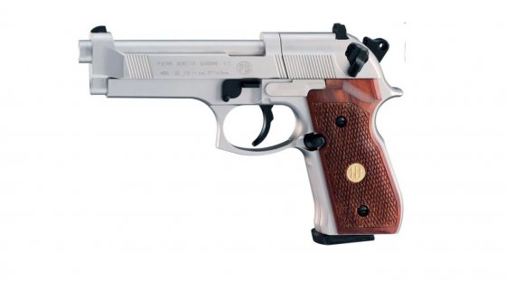 Air pistol Umarex Beretta M 92 FS nickel wood 4.5mm | Balistas.com