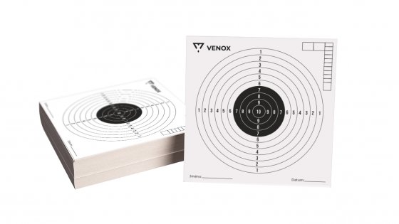 100 x 14cm PAPER Black & White 5 in 1 Top Quality Rifle Pistol Shooting Targets 