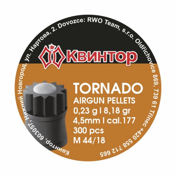 Kwintor Kvintor TORNADO MAGNUM 100 pcs 4.5 mm 0.78 g 12.04 gr Airgun pellets 