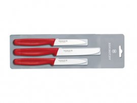 Set of 3 Victorinox Kitchen Knives 5.1111.3 Red