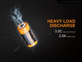 Rechargeable USB battery Fenix RCR123A/16340 (Li-ion)