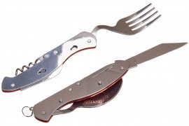 Folding cutlery Wildee Camper red