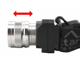 Headlamp Cattara SCORPION 90lm XPE ZOOM rechargeable