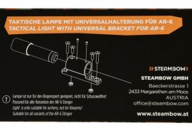 Tactical flashlight for Steambow AR-6 Stinger II