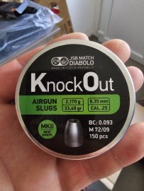 Review: JSB KO Slugs MKII 6.35mm 150 pcs - 1