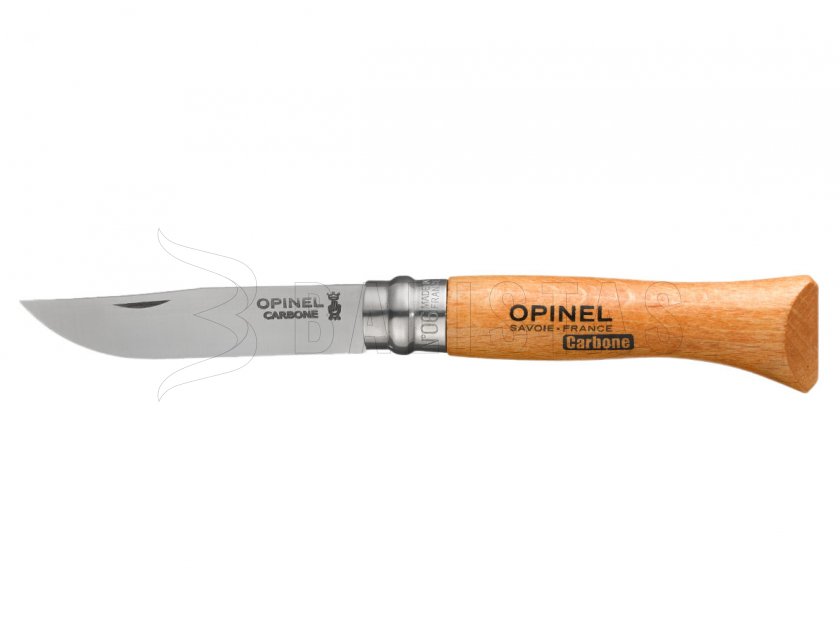 Knife Opinel 6 Closing Karbon Beech