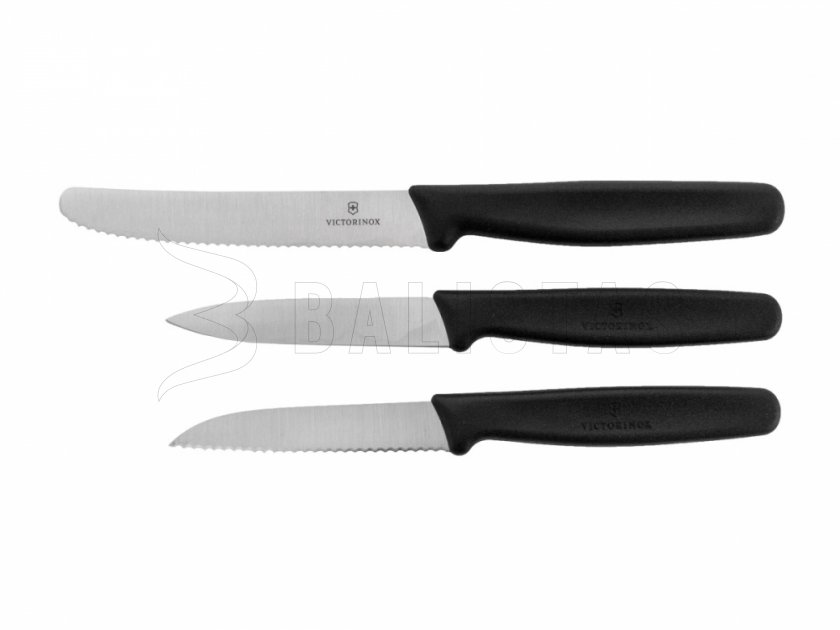 Set of 3 Victorinox Kitchen Knives 5.1113.3 Black