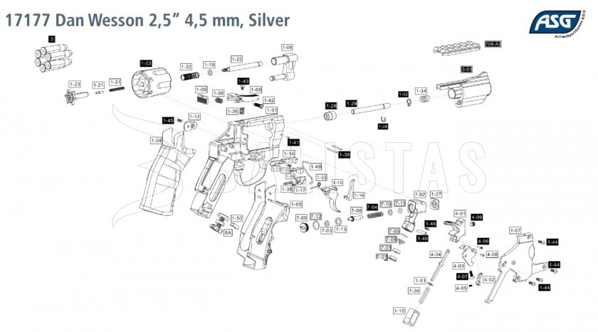ASG Dan Wesson 2,5" for pellets 4,5mm