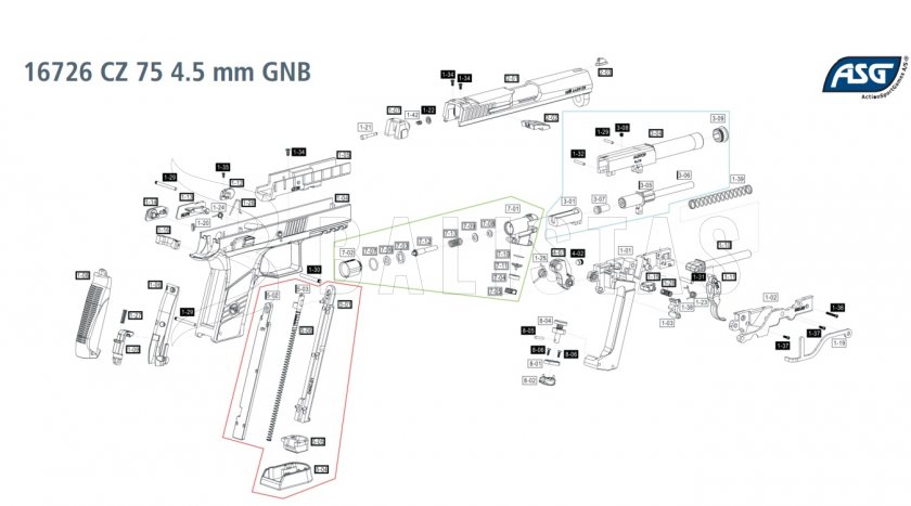 ASG CZ 75 P-07 Duty Blowback 4,5mm