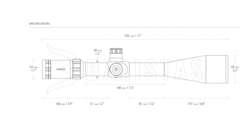Hawke Sidewinder 30 SF 8-32x56 SR Pro