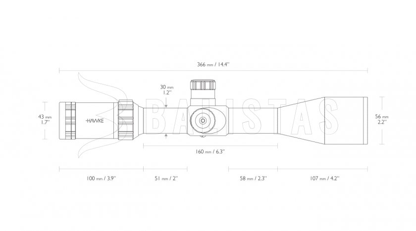 Hawke Sidewinder 30 SF 4-16x50 SR Pro