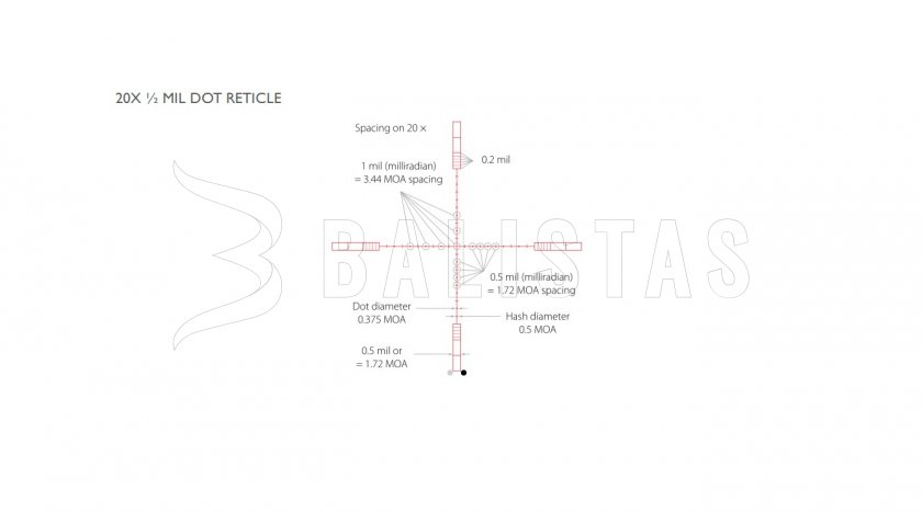 Riflescope Hawke Sidewinder 30 SF 6-24x56 20x Half Mil Dot