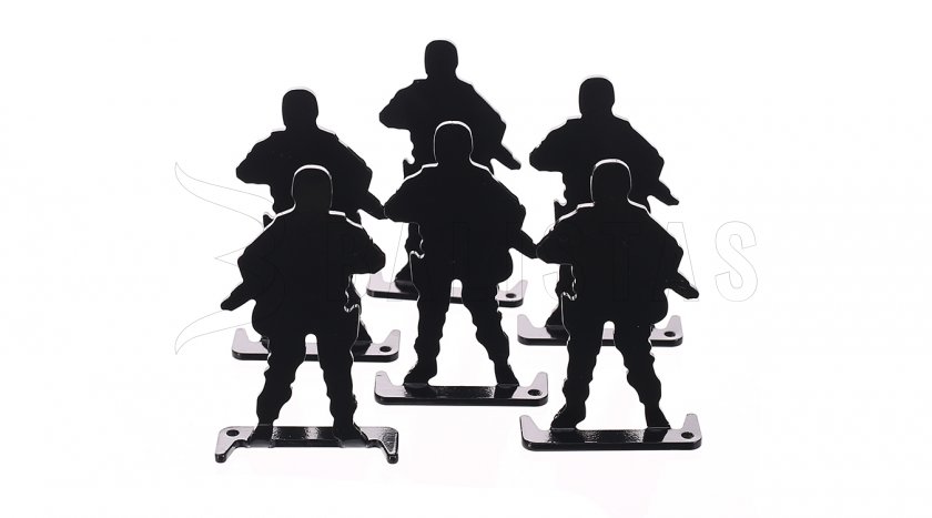 Venox Silhouette Metal Targets - 6 Soldiers