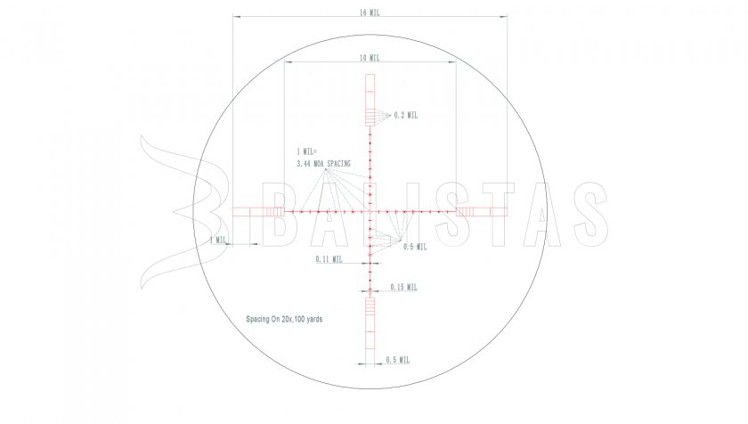 Rifle Scope Valiant Themys 3-9x40 AO SIR 20x 1/2Mil-dot
