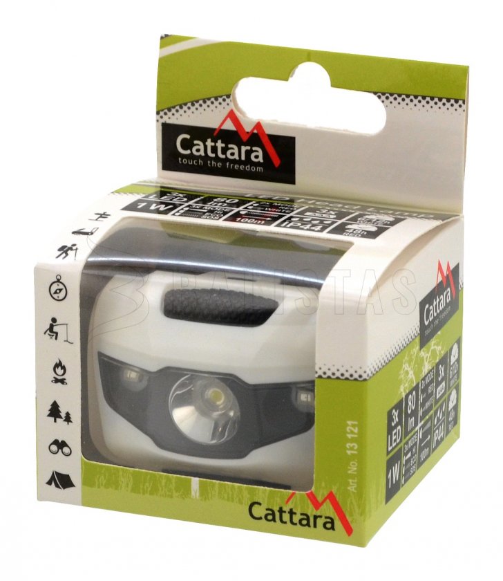 Headlamp LED 80 lm black and white