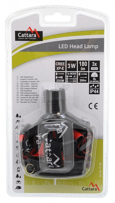 Headlamp LED 180 lm zoom