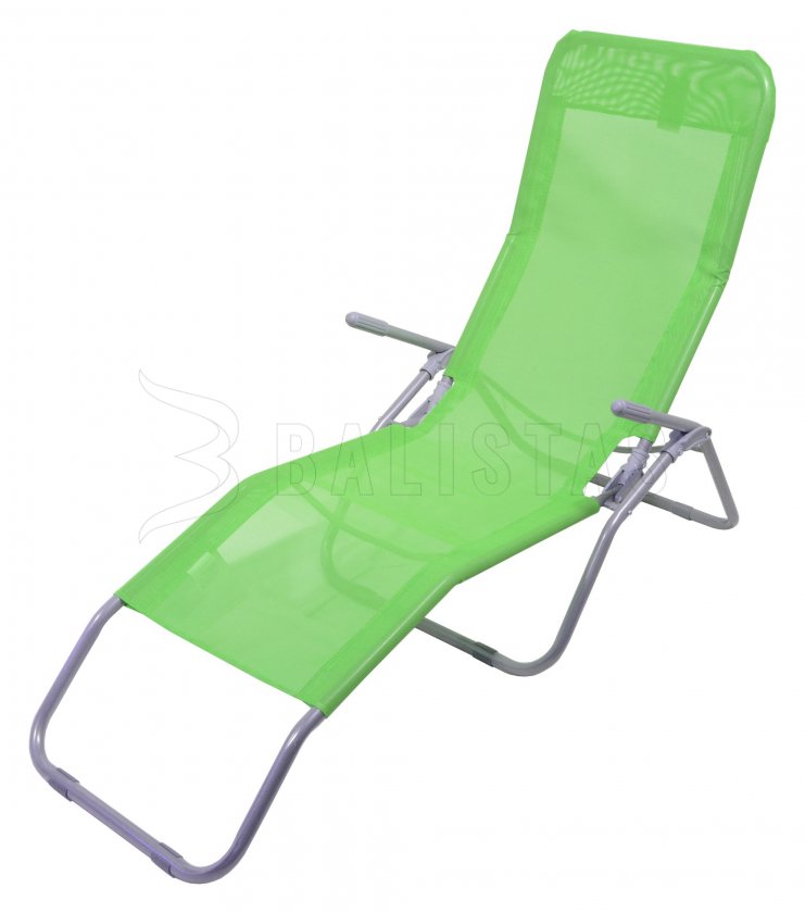 Folding camping deckchair Palermo green
