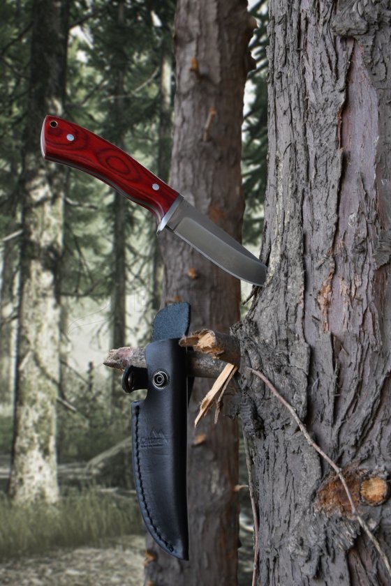Trapper dagger 21 cm with leather sheath