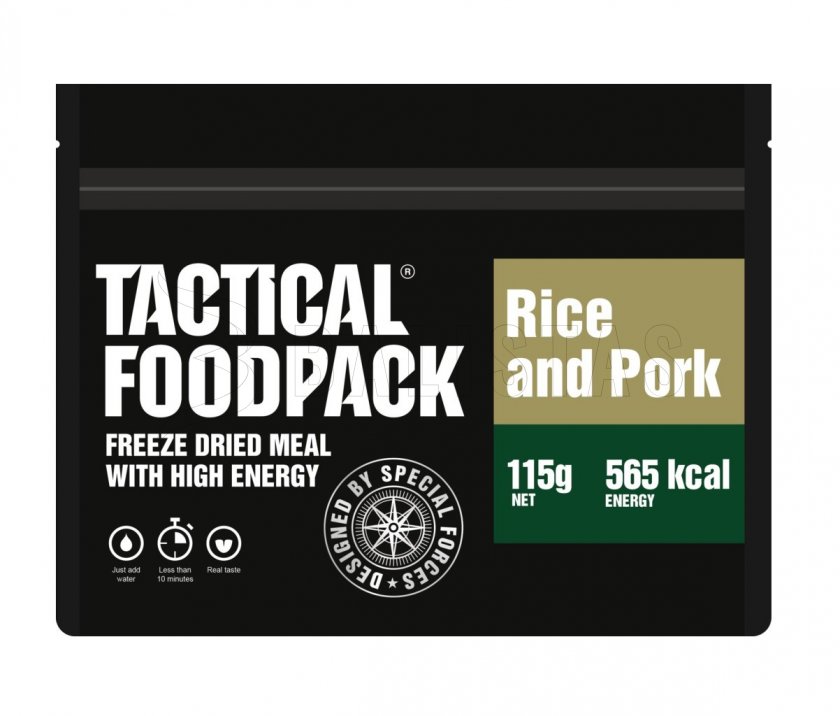 Dehydrated food - rice with pork Tactical Foodpack