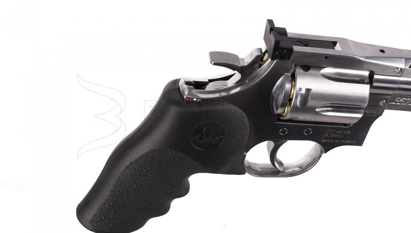 Air revolver ASG Dan Wesson 715 4" silver pellets