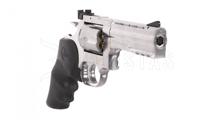 Air revolver ASG Dan Wesson 715 4" silver pellets