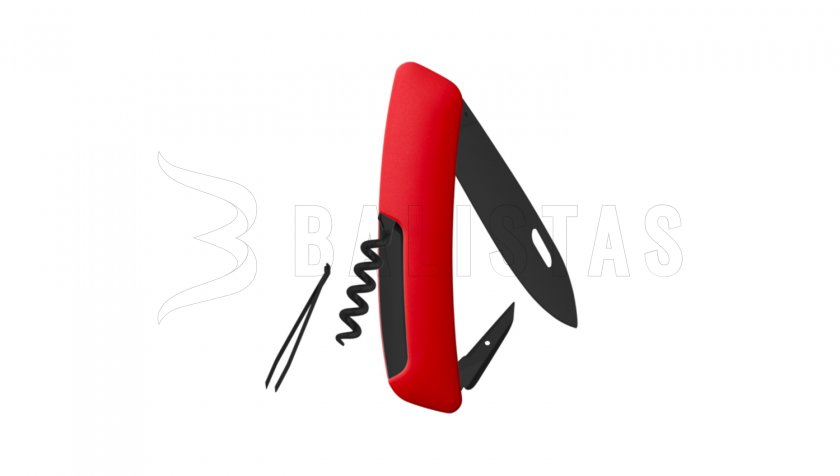 Swiss pocket knife Swiza D01 Allblack red