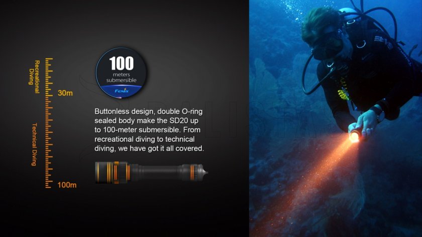 Diving LED flashlight Fenix SD20