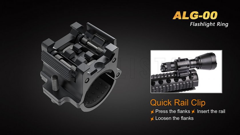 Flashlight mount for 22mm rail Fenix ALG-00