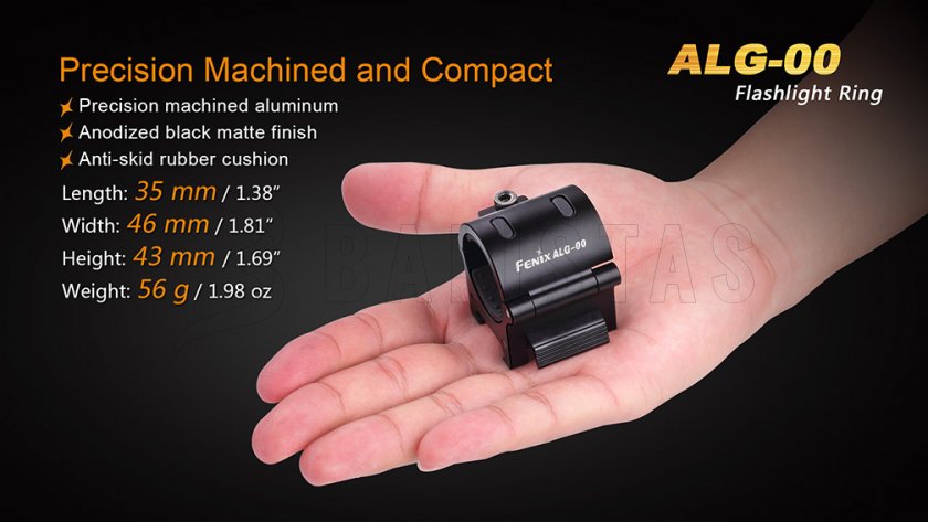 Flashlight mount for 22mm rail Fenix ALG-00