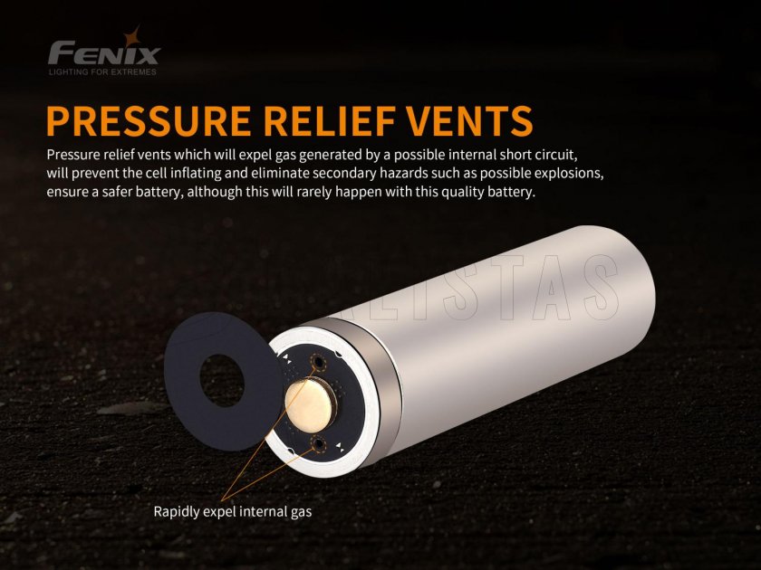 Rechargeable battery Fenix 21700 5000 mAh with USB-C (Li-Ion)
