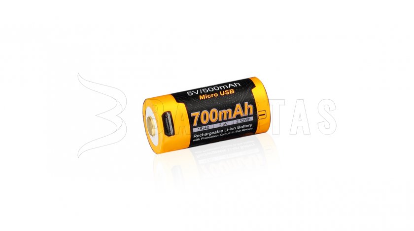 Rechargeable USB battery Fenix RCR123A/16340 (Li-ion)