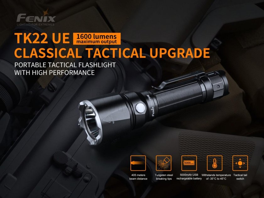 Tactical flashlight Fenix TK22 Ultimate Edition