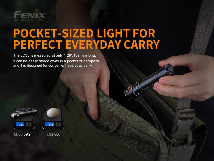 Flashlight Fenix LD30 + USB accumulator 3500 mAh