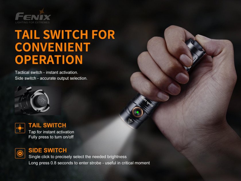 Flashlight Fenix LD30 + USB accumulator 3500 mAh