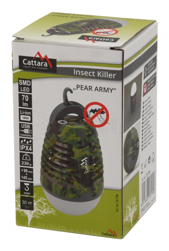 Flashlight PEAR ARMY rechargeable + insect trap