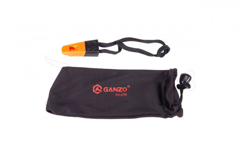 Ganzo G7412 orange closing knife with whistle