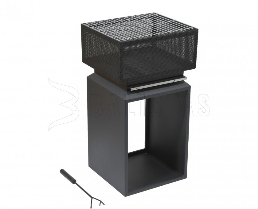 CUBE Fire Pit with Grate 74cm
