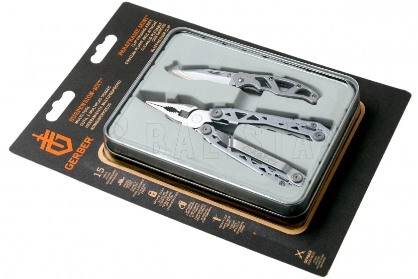 Set Gerber Suspension-NXT pliers + Mini Paraframe knife, Gift box