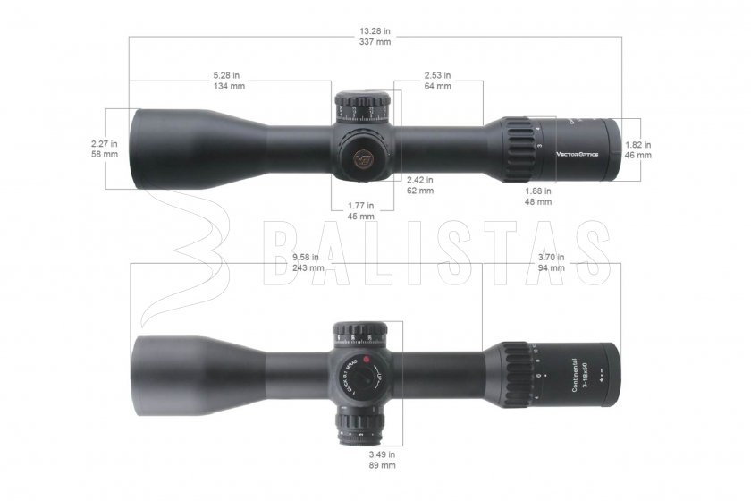 Riflescope Vector Optics Continental x6 3-18x50 Tactical FFP VCT-34FFP