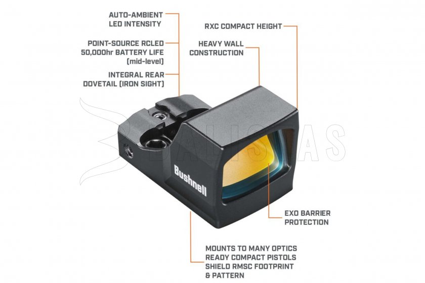 Bushnell RXC-200 Compact 1x21 reflex sight black