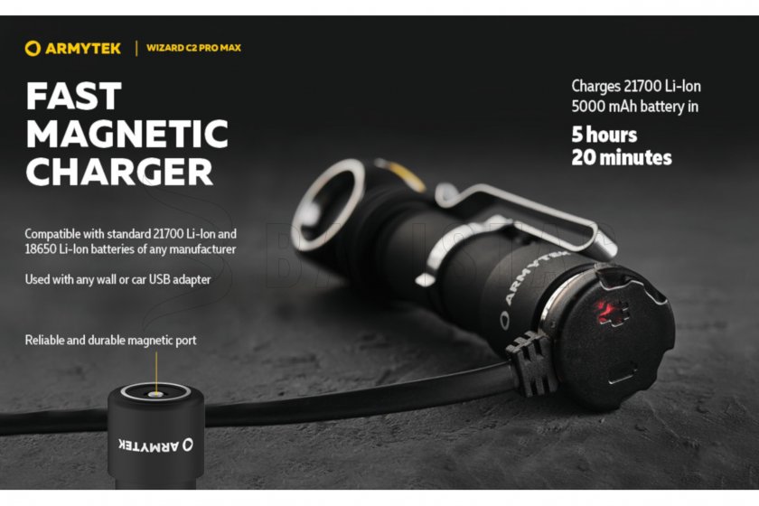 Headlamp Armytek Wizard C2 Pro MAX Cold light
