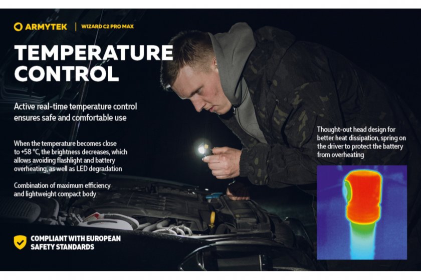 Headlamp Armytek Wizard C2 Pro MAX Cold light