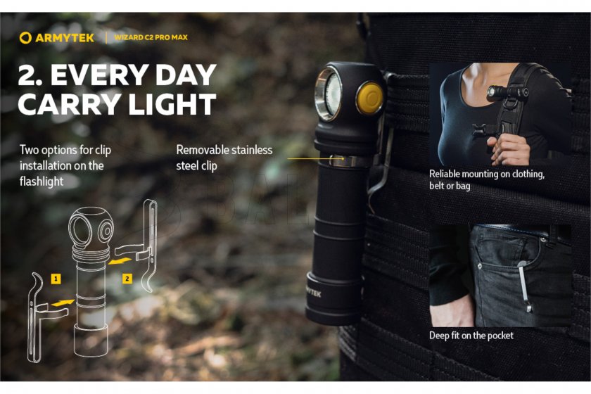 Headlamp Armytek Wizard C2 Pro MAX Cold light