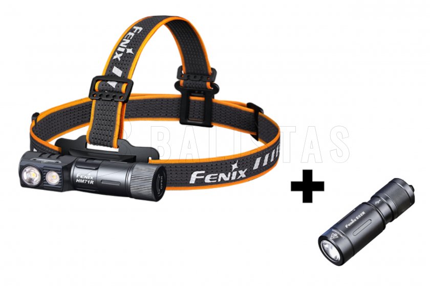 Set of headlamp Fenix HM71R and flashlight Fenix E02R