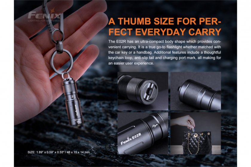 Set of headlamp Fenix HM71R and flashlight Fenix E02R