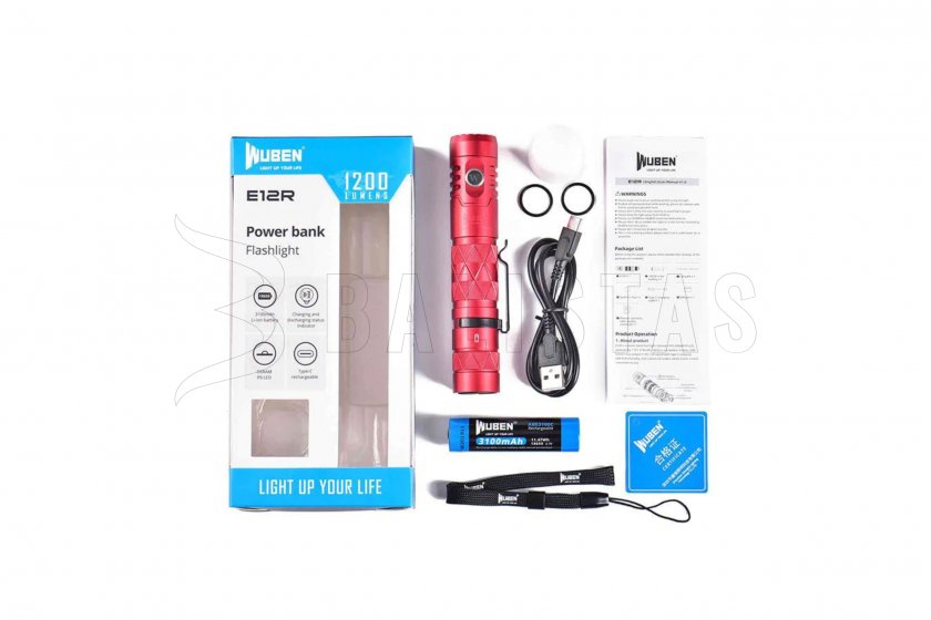 Flashlight Wuben E12R red 10