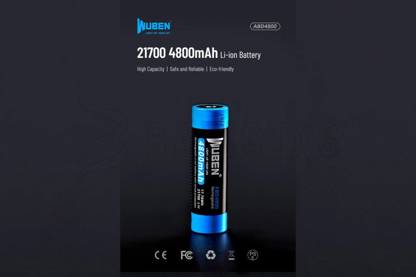 Battery Wuben 21700 B Li-Ion 4800mAh