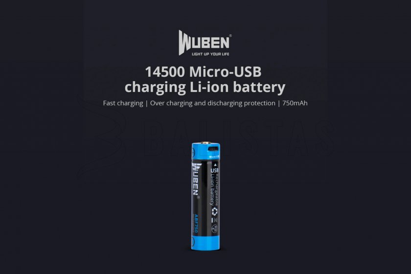 Battery Wuben 14500B Li-Ion 750mAh