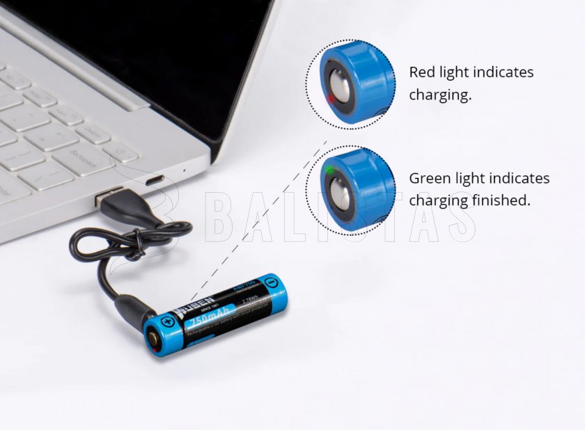 Battery Wuben 14500B Li-Ion 750mAh